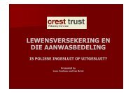 lewensversekering en die aanwasbedeling - Crest Trust Services