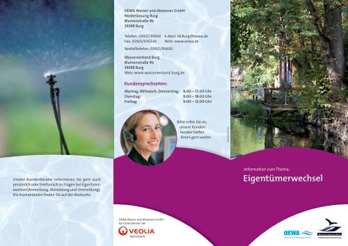 Eigentümerwechsel - OEWA Wasser & Abwasser GmbH