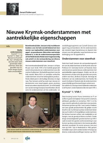 Nieuwe Krymsk-onderstammen met aantrekkelijke eigenschappen