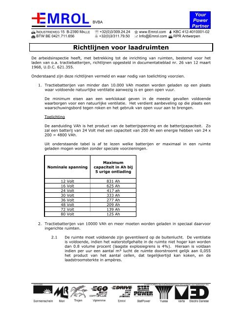 Richtlijnen voor laadruimten (Nederlands) - Emrol