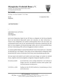 Newsletter September 2012_1 - Olympischer Fechtclub Bonn