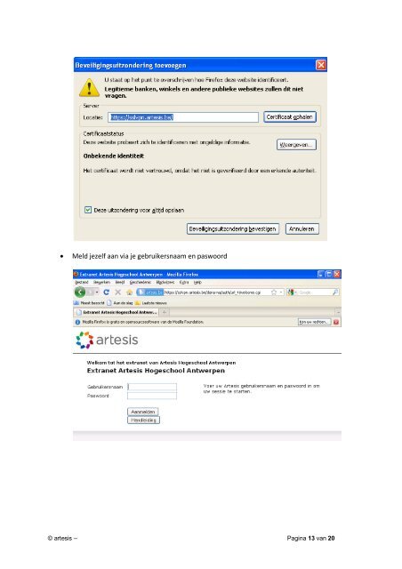 Handleiding SSL-VPN toegang - Artesis Hogeschool Antwerpen