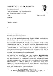 Newsletter November 2012 - Olympischer Fechtclub Bonn