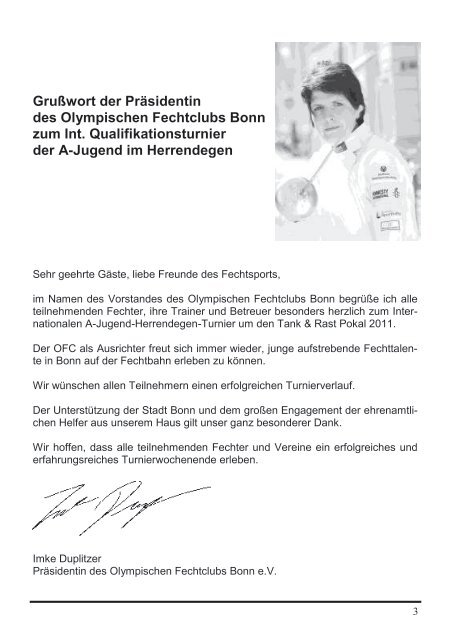 Tank & Rast Pokal 2011 - Olympischer Fechtclub Bonn