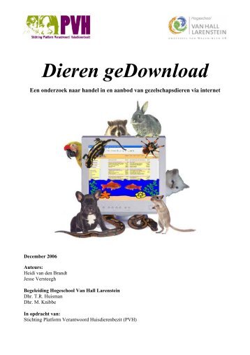 Dieren geDownload - Platform Verantwoord Huisdierenbezit