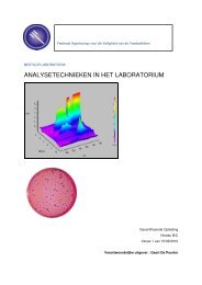 ANALYSETECHNIEKEN IN HET LABORATORIUM. - Favv