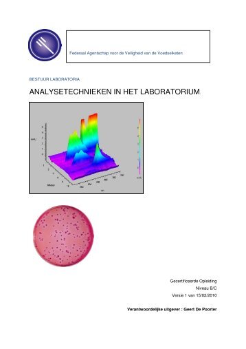 ANALYSETECHNIEKEN IN HET LABORATORIUM. - Favv