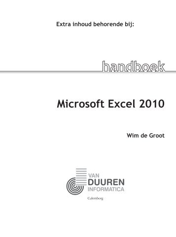Microsoft Excel 2010 - Van Duuren Media