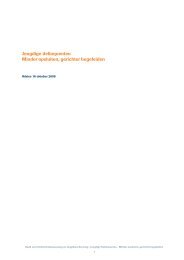 Advies Jeugdige delinquenten Minder opsluiten, gerichter begeleiden