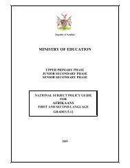 MINISTRY OF EDUCATION - National Institute for Educational ...