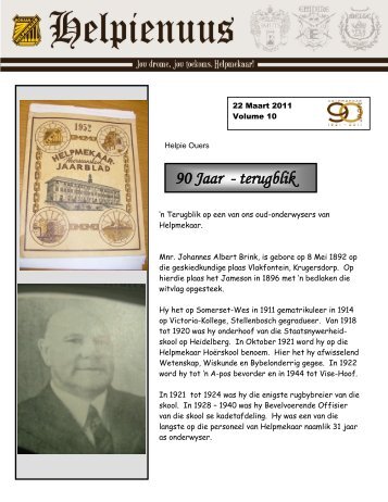 90 Jaar - terugblik - Helpmekaar...