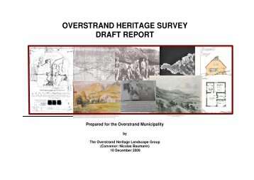 overstrand heritage survey draft report (30.3mb) - Save Bantamsklip