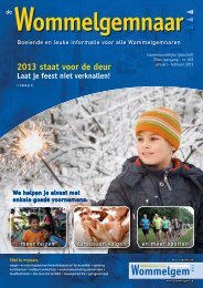 2013 staat voor de deur - Gemeente Wommelgem