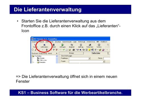 Erste Schritte mit KS1 3.2 - Offene Systeme Software!