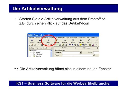 Erste Schritte mit KS1 3.2 - Offene Systeme Software!