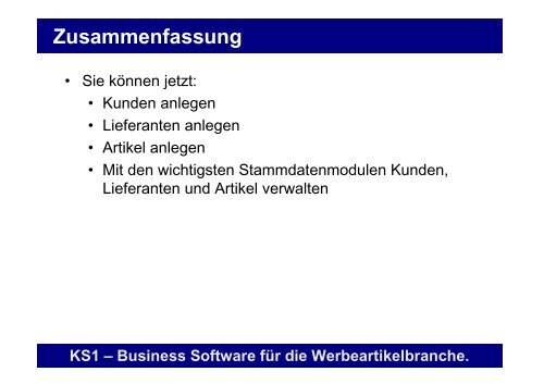 Erste Schritte mit KS1 3.2 - Offene Systeme Software!