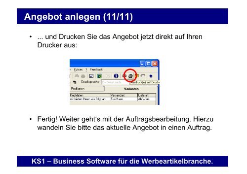 Erste Schritte mit KS1 3.2 - Offene Systeme Software!