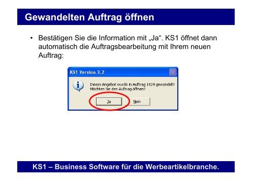 Erste Schritte mit KS1 3.2 - Offene Systeme Software!