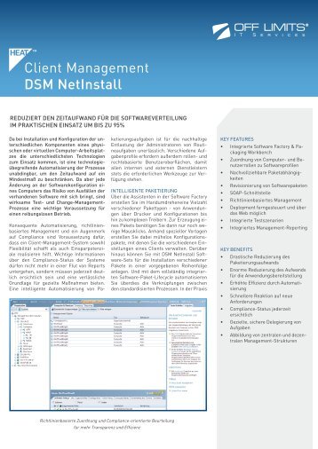 Client Management DSM NetInstall - OFF LIMITS IT Services GmbH
