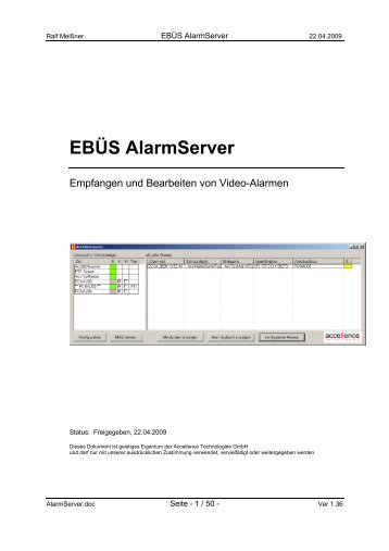 EBÜS AlarmServer - Accellence Technologies GmbH