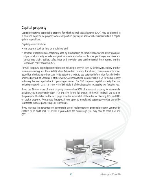 General Informatiion Concerning the QST and the GST/HST - Ryan