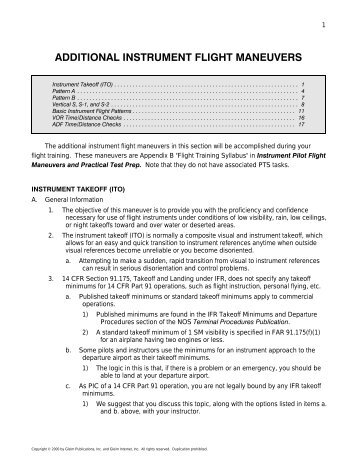 additional instrument flight maneuvers - Gleim Publications