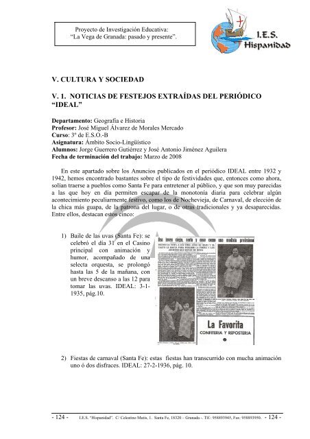 "La vega de Granada: pasado y presente". - Agrega - Junta de ...