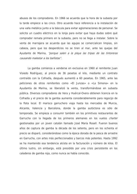 cuarenta años de pesca de arrastre en garrucha