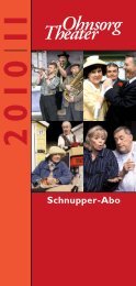 Schnupper-Abo - Ohnsorg Theater