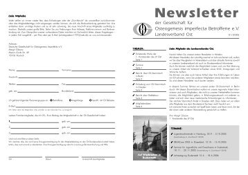 Newsletter 1 - Deutsche Gesellschaft für Osteogenesis imperfecta ...