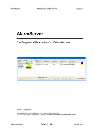 AlarmServer - Accellence Technologies GmbH