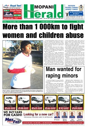 FRIDAY, 11 NOVEMBER 2011 TIME - Letaba Herald