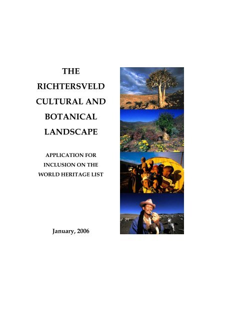 the richtersveld cultural and botanical landscape - SAHRA