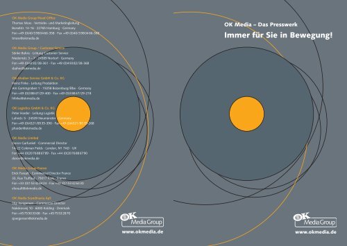 deutsch 4 Seiten (pdf) - OK Media Disc Service GmbH & Co. KG