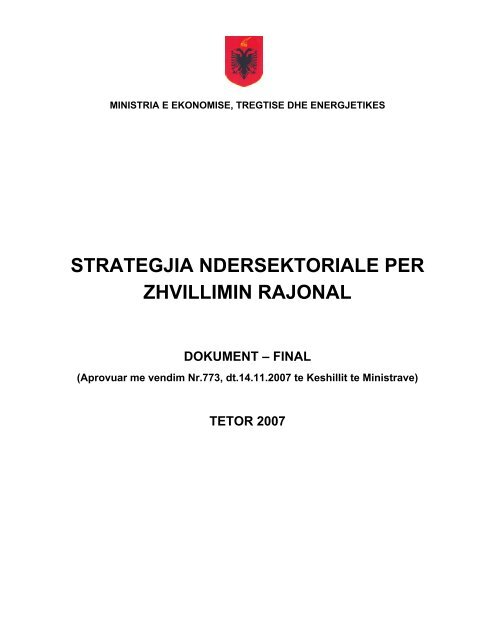 ministria e ekonomise, tregtise dhe energjetikes - DSDC