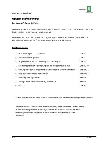 windata professional 8 - Oldenburgische Landesbank