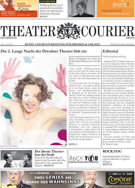 TheaterCourier - Ausgabe 4 - 10. Mai 2013