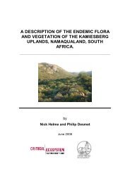 a description of the endemic flora and vegetation - Critical ...