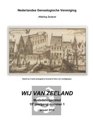nr 1 - NGV Afdeling Zeeland - Nederlandse Genealogische Vereniging