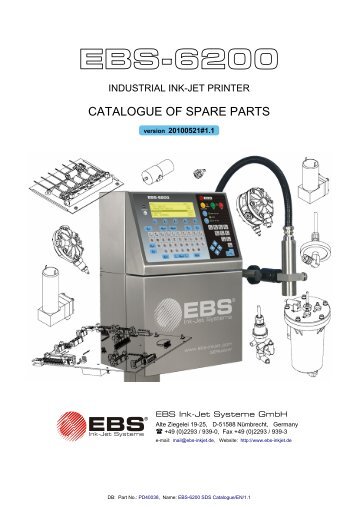 EBS-6200 - CATALOGUE OF SPARE PARTS ... - EBS Ink-Jet USA