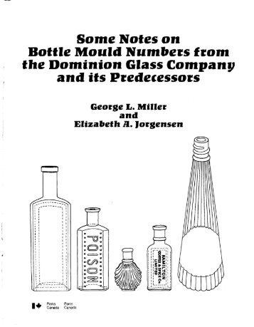 Some Notes on Bottle Mould Numbers from the Dominion Glass