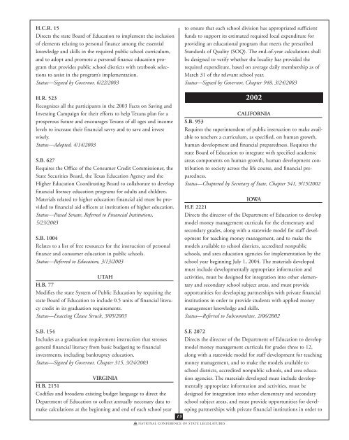 Printer Friendly Version - National Conference of State Legislatures