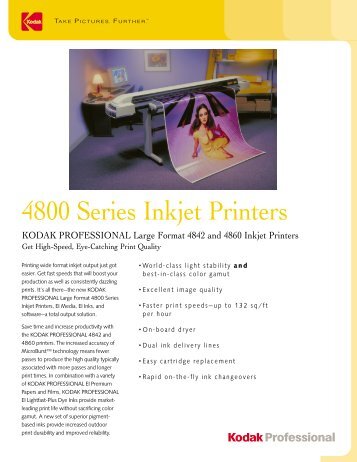 4800 Series Inkjet Printers - Kodak