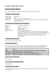 Product Safety Data Sheet Kennedy Metal Marker