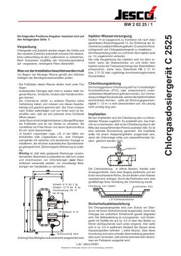 Chlorgasdosiergerät C 2525 - Lutz-Jesco GmbH