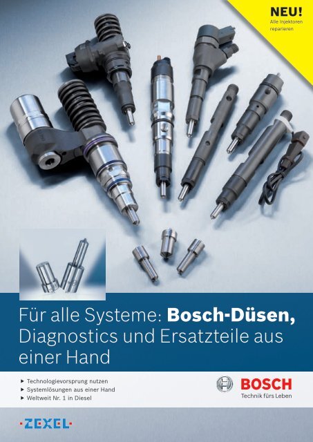 Für alle Systeme: Bosch-Düsen, Diagnostics und Ersatzteile aus ...