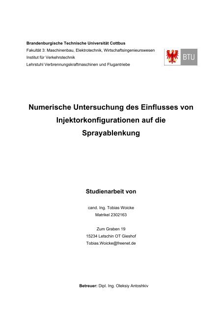 T - Lehrstuhl Verbrennungskraftmaschinen und Flugantriebe ...