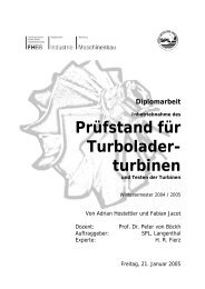 Diplomarbeit Prüfstand für Turboladerturbinen - Swiss Propulsion ...