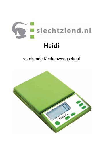 Huishoudweegschaal Heidi - Slechtziend.nl