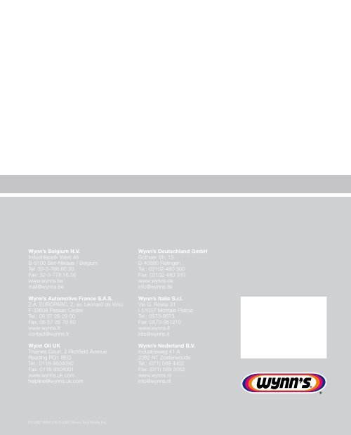 Katalog uređaja - Wynn's